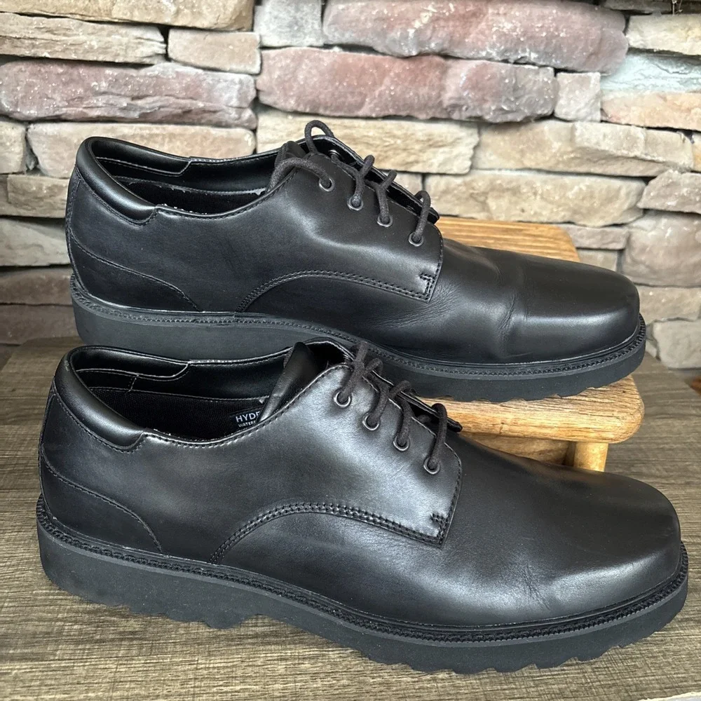 Rockport Hydro-Shield Waterproof Bk 15 Leather Oxford Shoes Men Lace-up Firm Toe